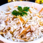 rice with vermicelli noodles in a bowl