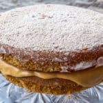 Easy Churro Cake with dulce de Leche filling