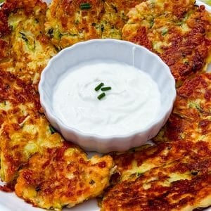 cheesy zucchini fritters