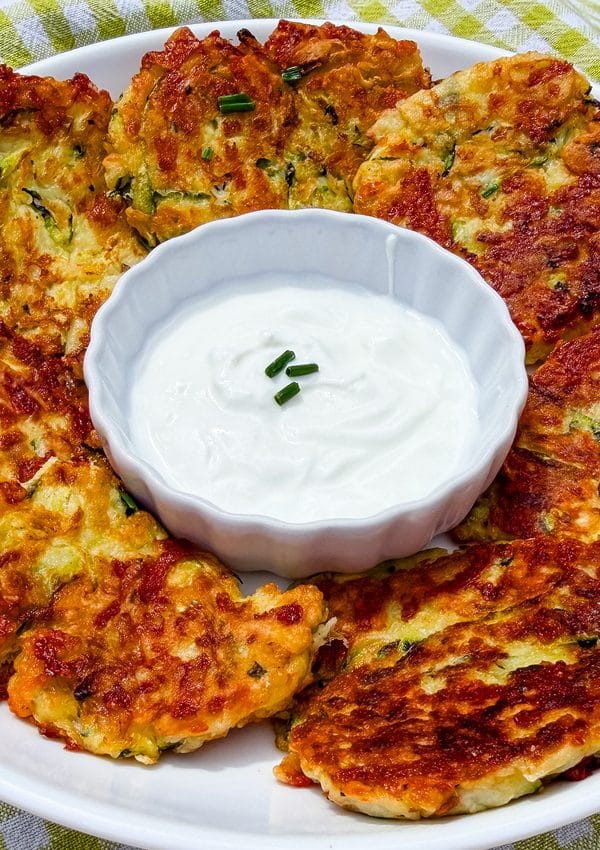 Cheesy Zucchini Fritters