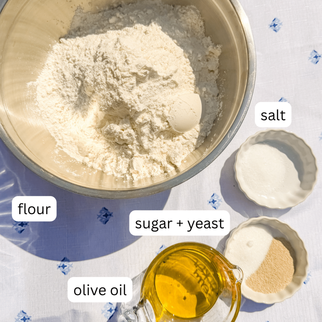 ingredients for the dough