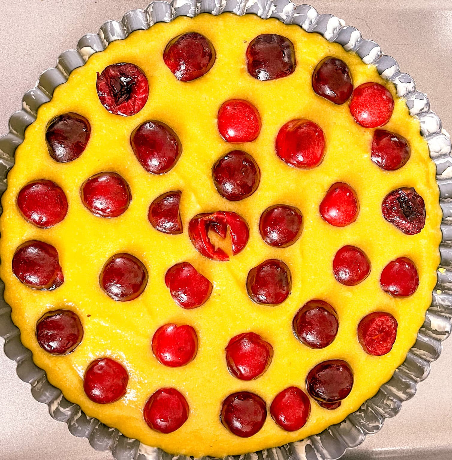 Easy Cherry Almond Tart (GF) - Tasty Recollections
