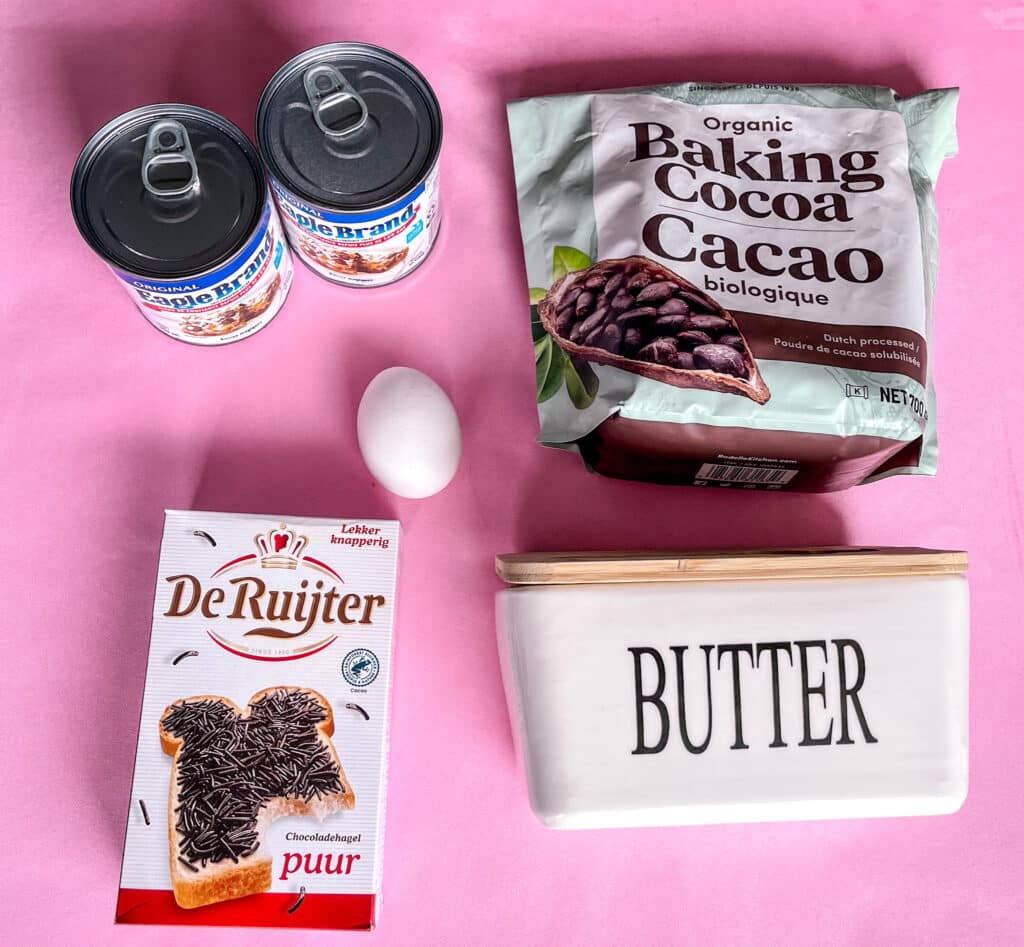 ingredients for traditional chocolate brigadeiros