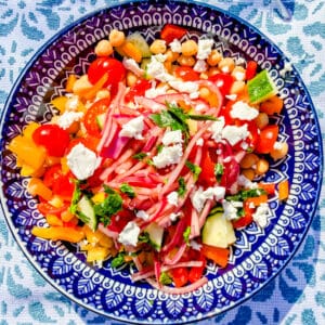 Greek Salad with Pickled Red Onions