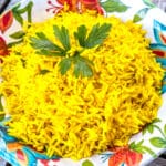 mediterranean yellow rice, greek rice, arroz amarelo