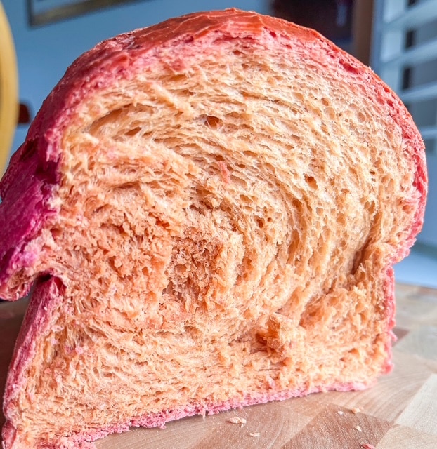sliced beet bread
