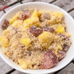 Brazilian Farofa with eggs Bacon and Sausage