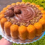 carrot cake with brigadeiro topping