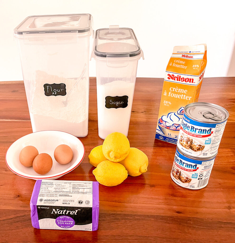Brazilian Lemon Meringue Pie ingredients