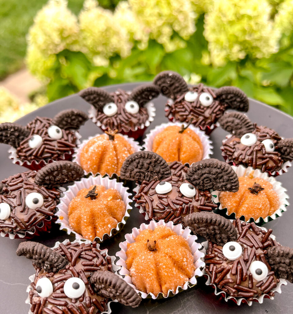 Pumpkin Spice Latte Brigadeiros on platter