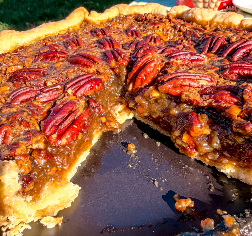 best pecan pie sliced