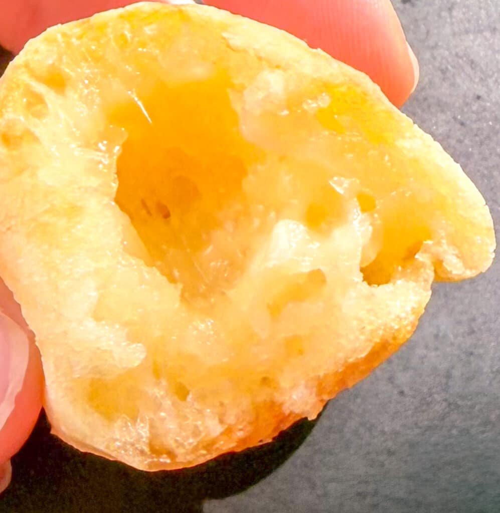 up close shot of cheese bread