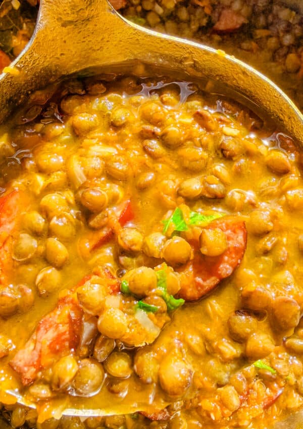 Brazilian Style Lentils with Sausage