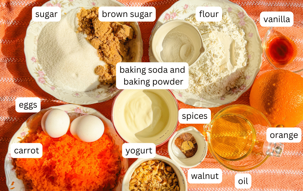 ingredients labeled picture list