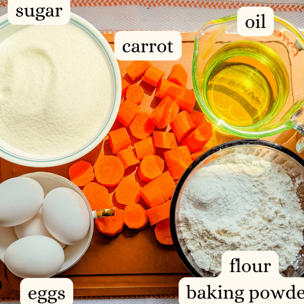carrot cake ingredients