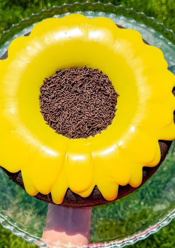 Sunflower Chocolate Cake with Brigadeiro Frosting