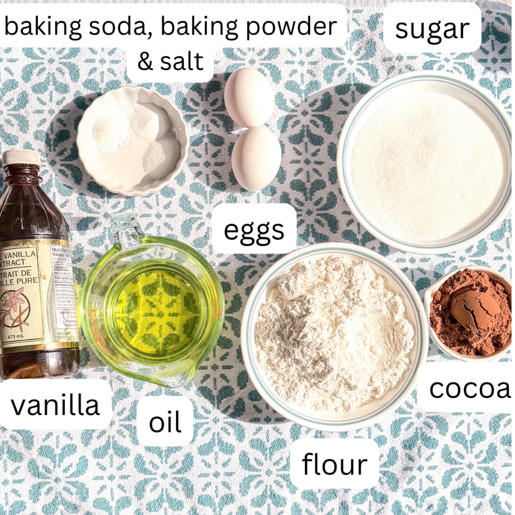 sunflower chocolate cake ingredients