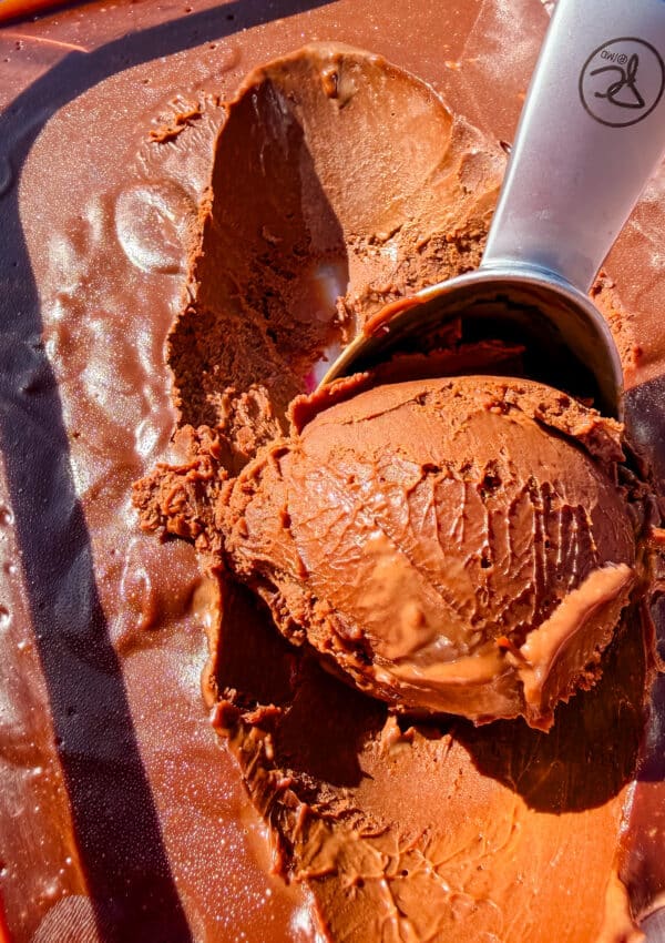 three ingredient chocolate truffle ice cream