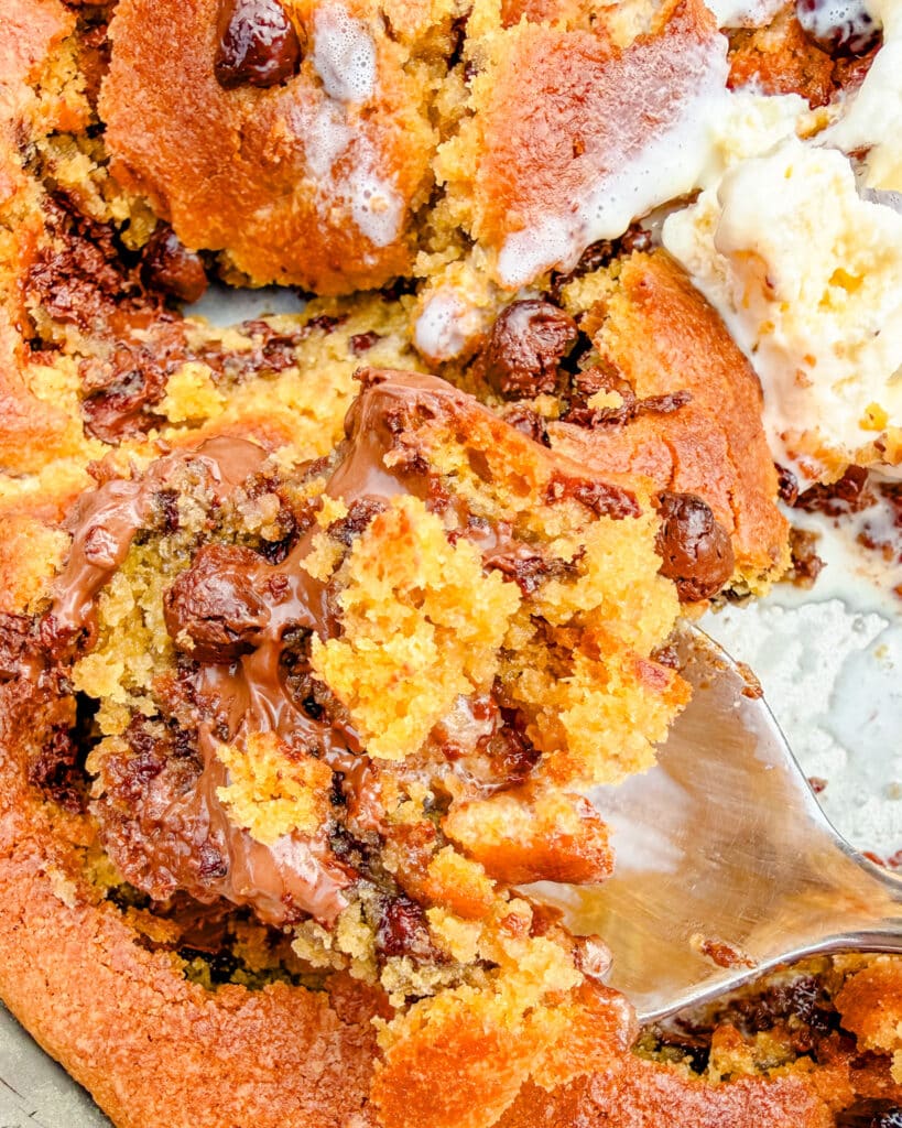cookie skillet spoon close up